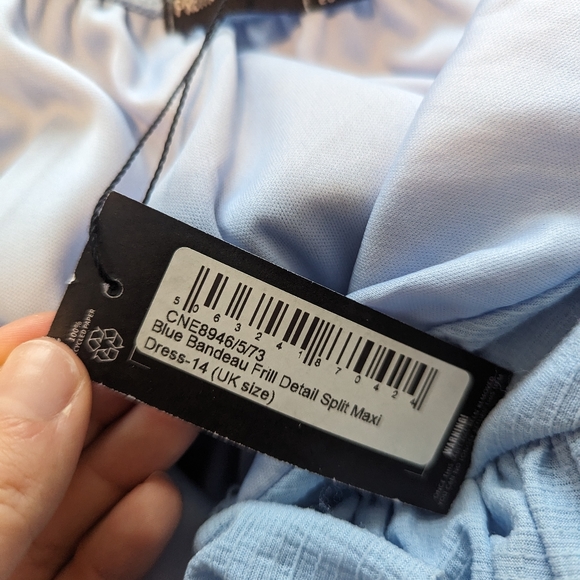 Pretty Little Thing Blue Ruffle Dress - Picture 4 of 6